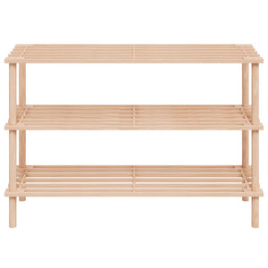 vidaXL 3-Tier Shoe Racks 2 pcs Solid Fir Wood