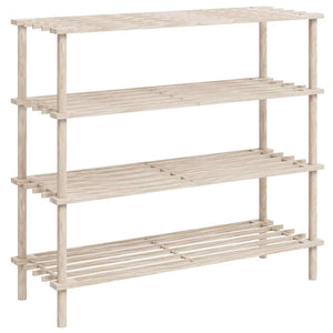 vidaXL Shoe Racks with 4 Shelves 2 pcs. Solid Firwood