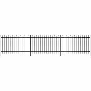 vidaXL Fence 600 x 150 cm Powder-Coated Steel