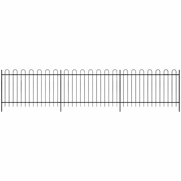 vidaXL Fence 600 x 150 cm Powder-Coated Steel