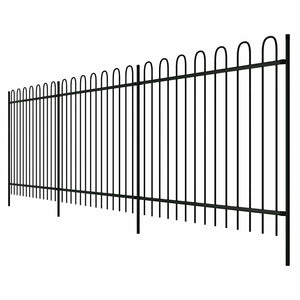 vidaXL Fence 600 x 150 cm Powder-Coated Steel