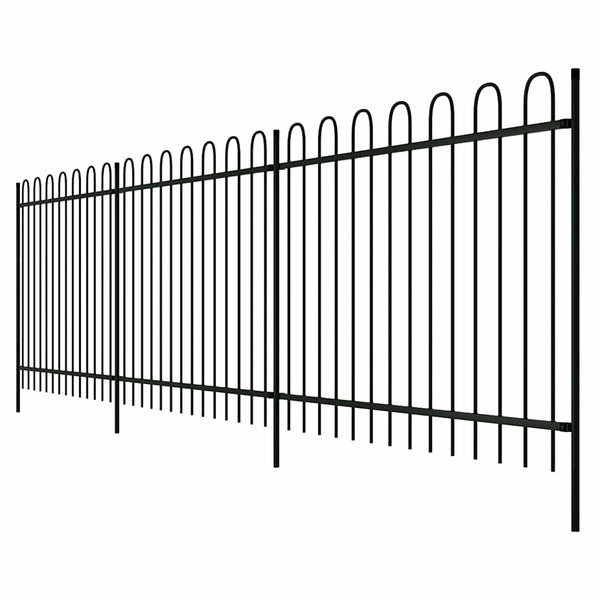 vidaXL Fence 600 x 150 cm Powder-Coated Steel