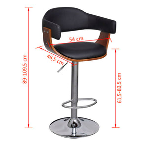 vidaXL Bar Stools 2 pcs. Faux Leather