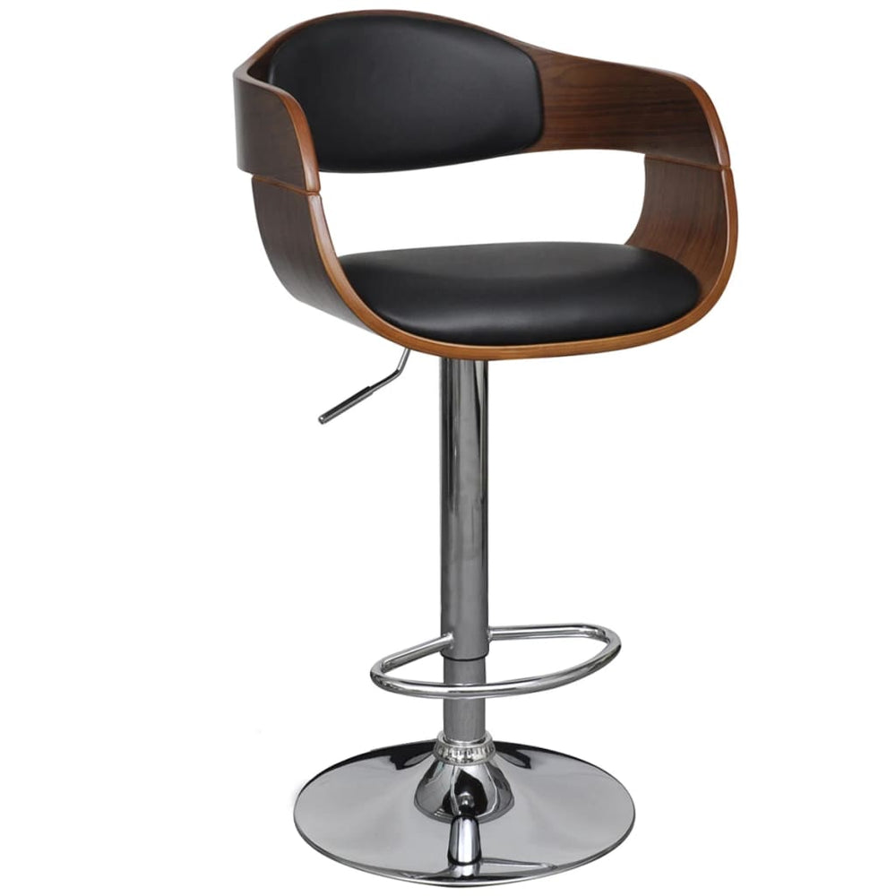 vidaXL Bentwood and Faux Leather Bar Stools