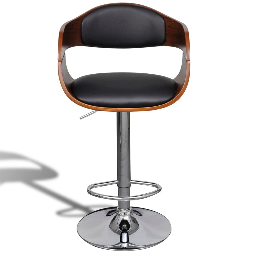 vidaXL Bentwood and Faux Leather Bar Stools