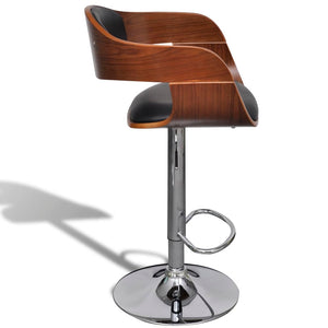vidaXL Bentwood and Faux Leather Bar Stools