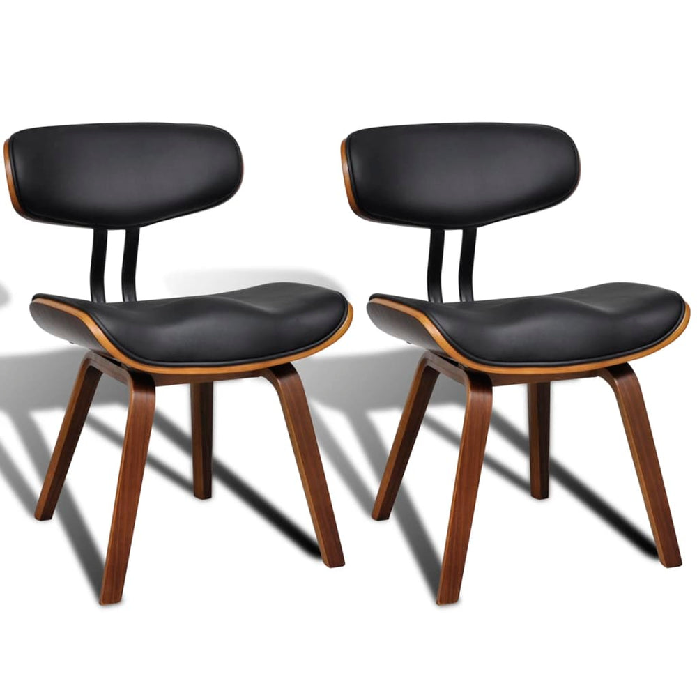 vidaXL Dining Chairs 2 pcs Bentwood and Faux Leather