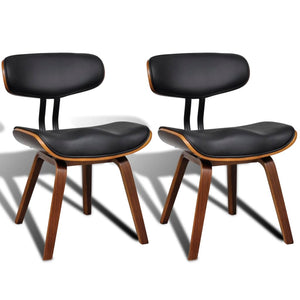 vidaXL Dining Chairs 2 pcs Bentwood and Faux Leather