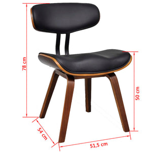 vidaXL Dining Chairs 2 pcs Bentwood and Faux Leather