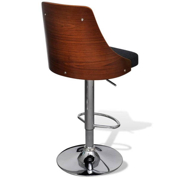 vidaXL Bar Stools 2 pcs Bentwood and Fabric