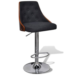 vidaXL Bar Stools 2 pcs Bentwood and Fabric