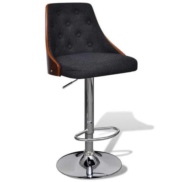 vidaXL Bar Stools 2 pcs Bentwood and Fabric
