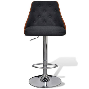 vidaXL Bar Stools 2 pcs Bentwood and Fabric