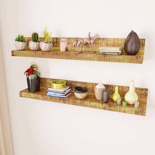 vidaXL Wall Shelves 2 pcs. Solid Wood