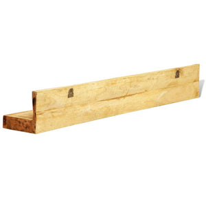 vidaXL Wall Shelves 2 pcs. Solid Wood