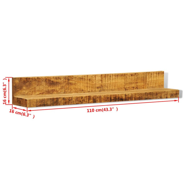 vidaXL Wall Shelves 2 pcs. Solid Wood