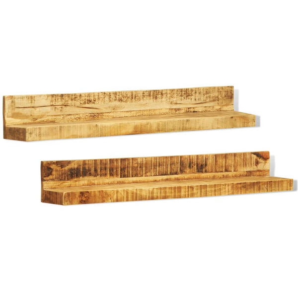 vidaXL Wall Shelves 2 pcs. Solid Wood