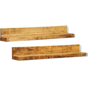vidaXL Wall Shelves 2 pcs. Solid Wood