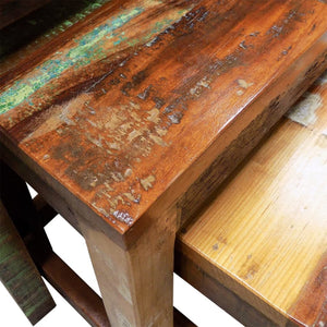 vidaXL 3-Piece Stackable Coffee Table Set Vintage Reclaimed Wood