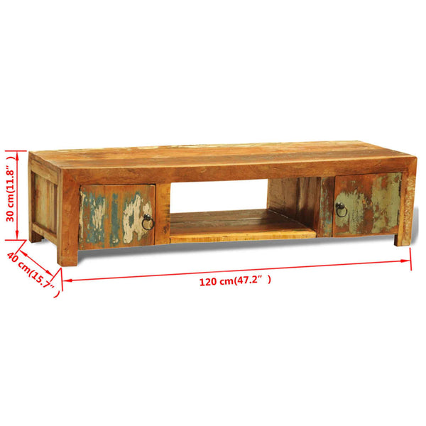vidaXL TV Cabinet with 2 Doors Reclaimed Wood Vintage