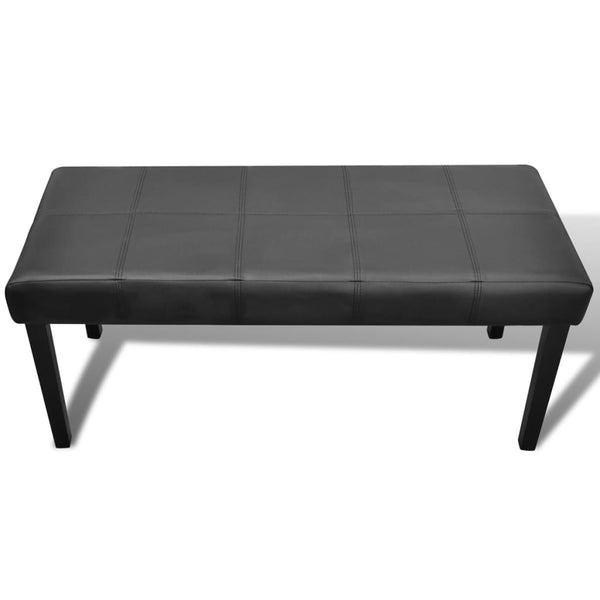 vidaXL Bench Black High-Quality Faux Leather