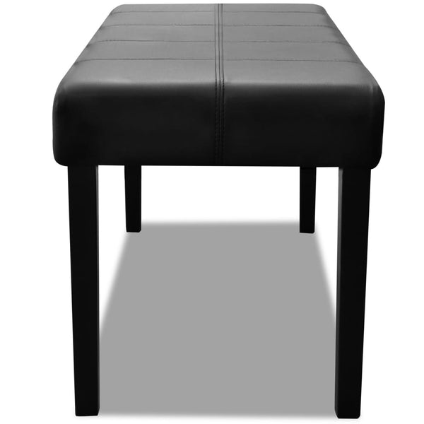 vidaXL Bench Black High-Quality Faux Leather