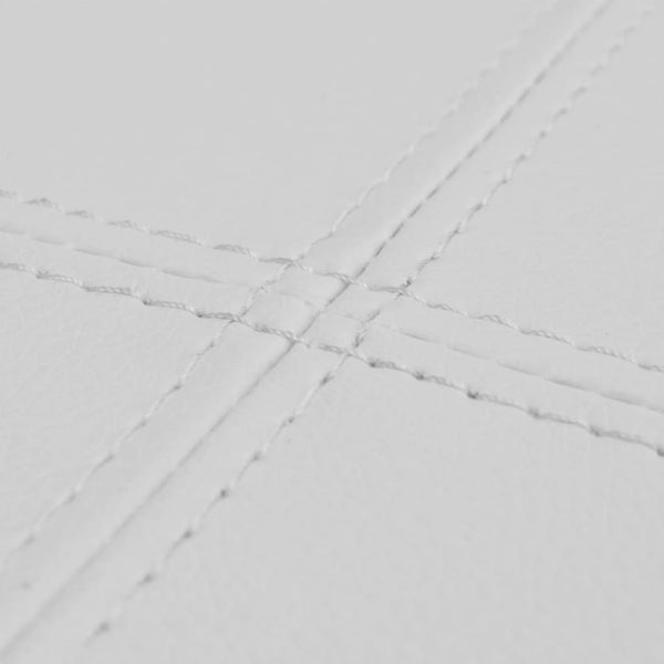 Bench in high-quality white faux leather