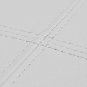 Bench in high-quality white faux leather