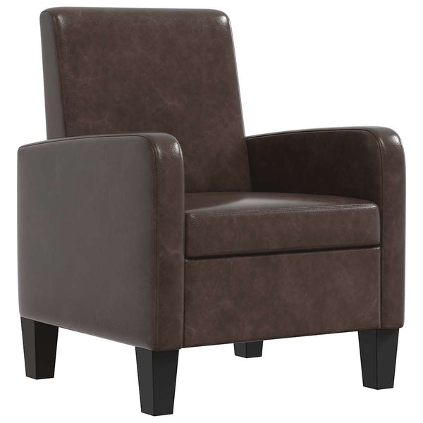 vidaXL Armchair Brown Faux Leather