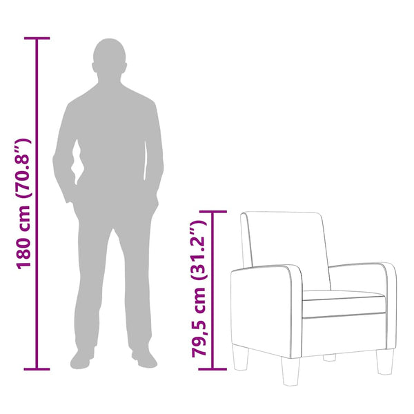 vidaXL Armchair Black Faux Leather