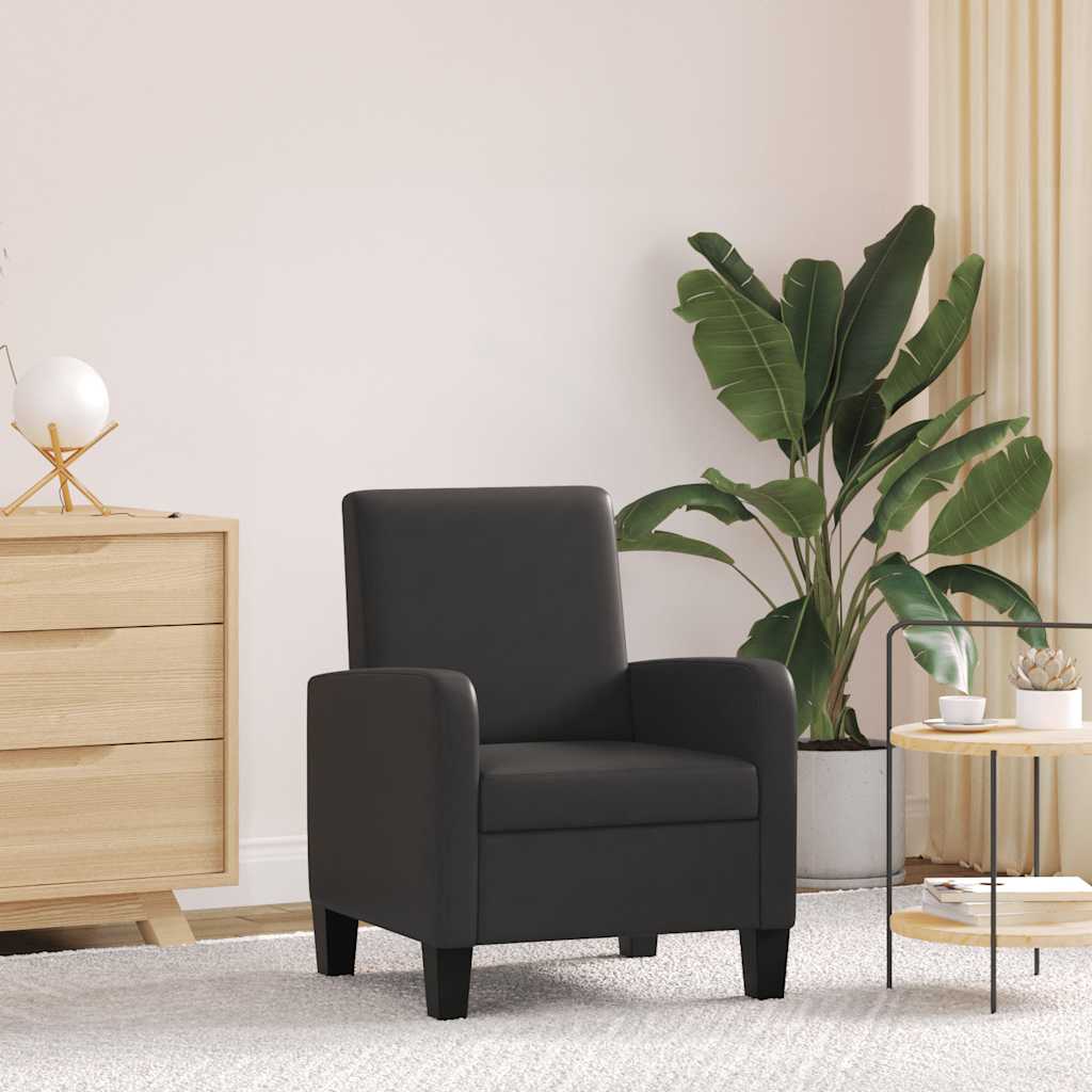 vidaXL Armchair Black Faux Leather
