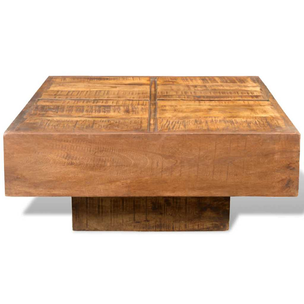 vidaXL Coffee Table Brown Square Solid Mango Wood