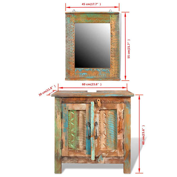 Bathroom Vanity with Mirror Solid Wood