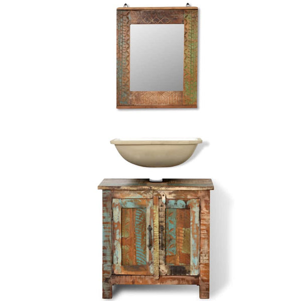 Bathroom Vanity with Mirror Solid Wood