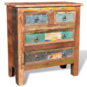 vidaXL 4-Drawer Reclaimed Wood Chest of Drawers
