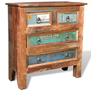 vidaXL 4-Drawer Reclaimed Wood Chest of Drawers