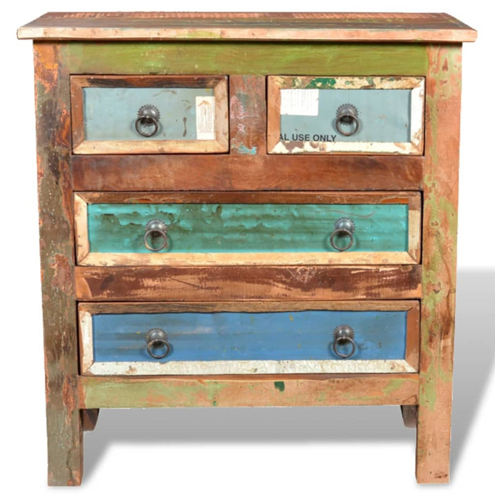 vidaXL 4-Drawer Reclaimed Wood Chest of Drawers