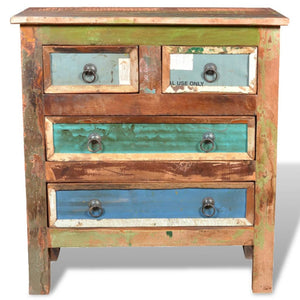 vidaXL 4-Drawer Reclaimed Wood Chest of Drawers