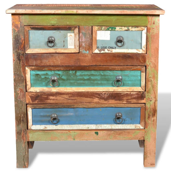 vidaXL 4-Drawer Reclaimed Wood Chest of Drawers