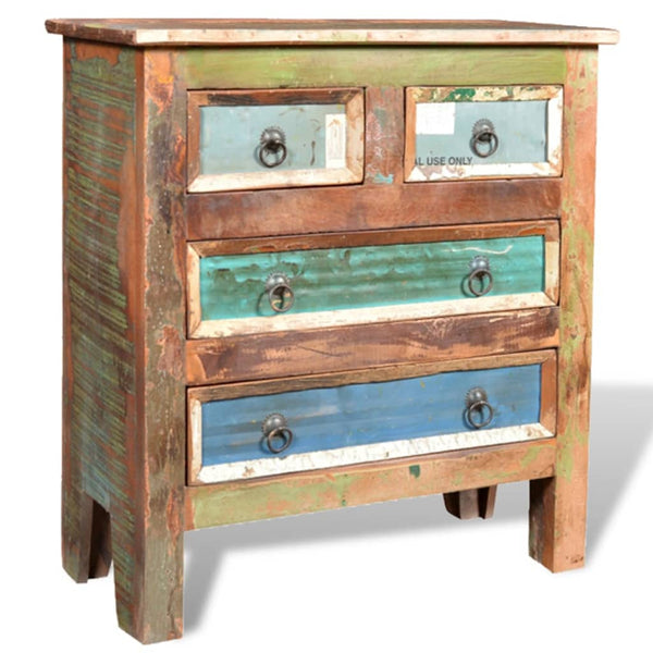 vidaXL 4-Drawer Reclaimed Wood Chest of Drawers