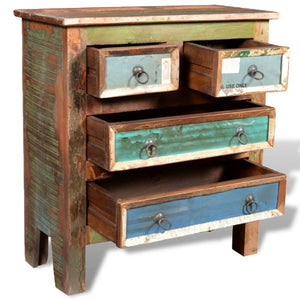 vidaXL 4-Drawer Reclaimed Wood Chest of Drawers