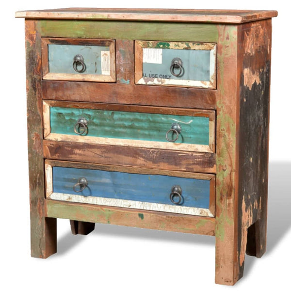 vidaXL 4-Drawer Reclaimed Wood Chest of Drawers