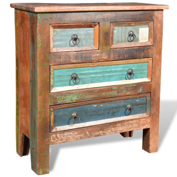 vidaXL 4-Drawer Reclaimed Wood Chest of Drawers