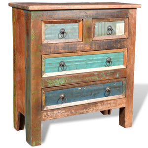 vidaXL 4-Drawer Reclaimed Wood Chest of Drawers