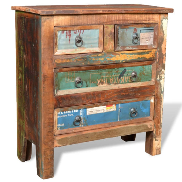 vidaXL 4-Drawer Reclaimed Wood Chest of Drawers