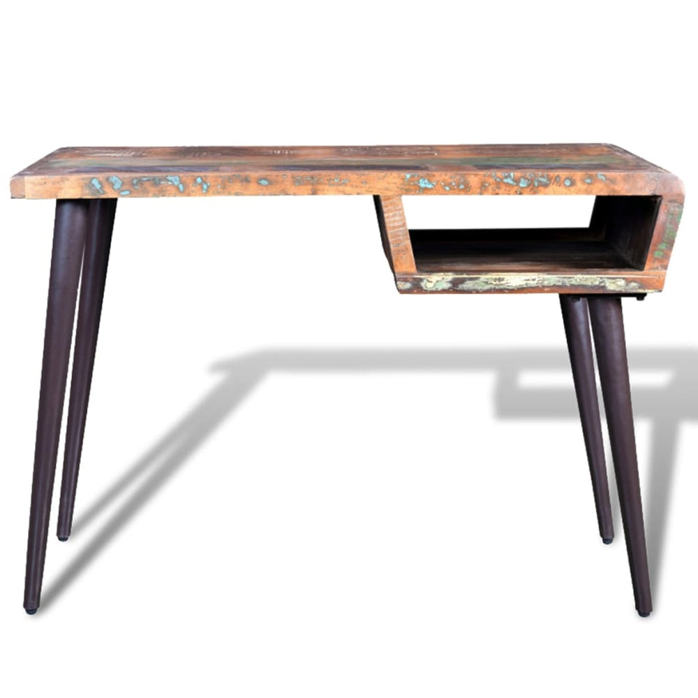 vidaXL Reclaimed Wood Desk with Iron Legs