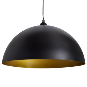 vidaXL Ceiling Lamp 2 pcs. Height-Adjustable Hemispherical Black