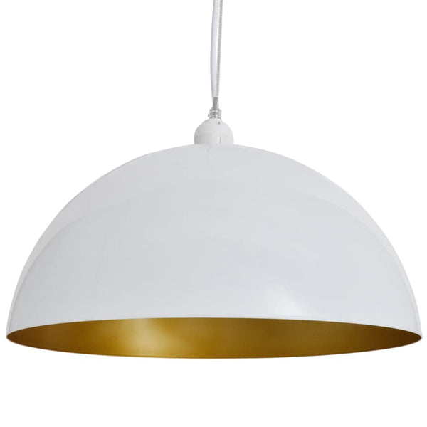 vidaXL Ceiling Lamp 2 pcs. Height-Adjustable Hemispherical White