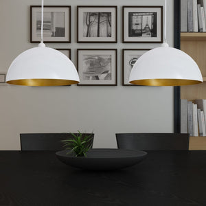 vidaXL Ceiling Lamp 2 pcs. Height-Adjustable Hemispherical White