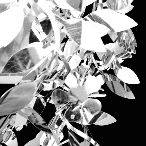 Leaves Sequins Pendant Crown Lamp Silver